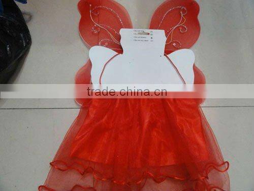 girl's red tutu fairy wing suit wholesale