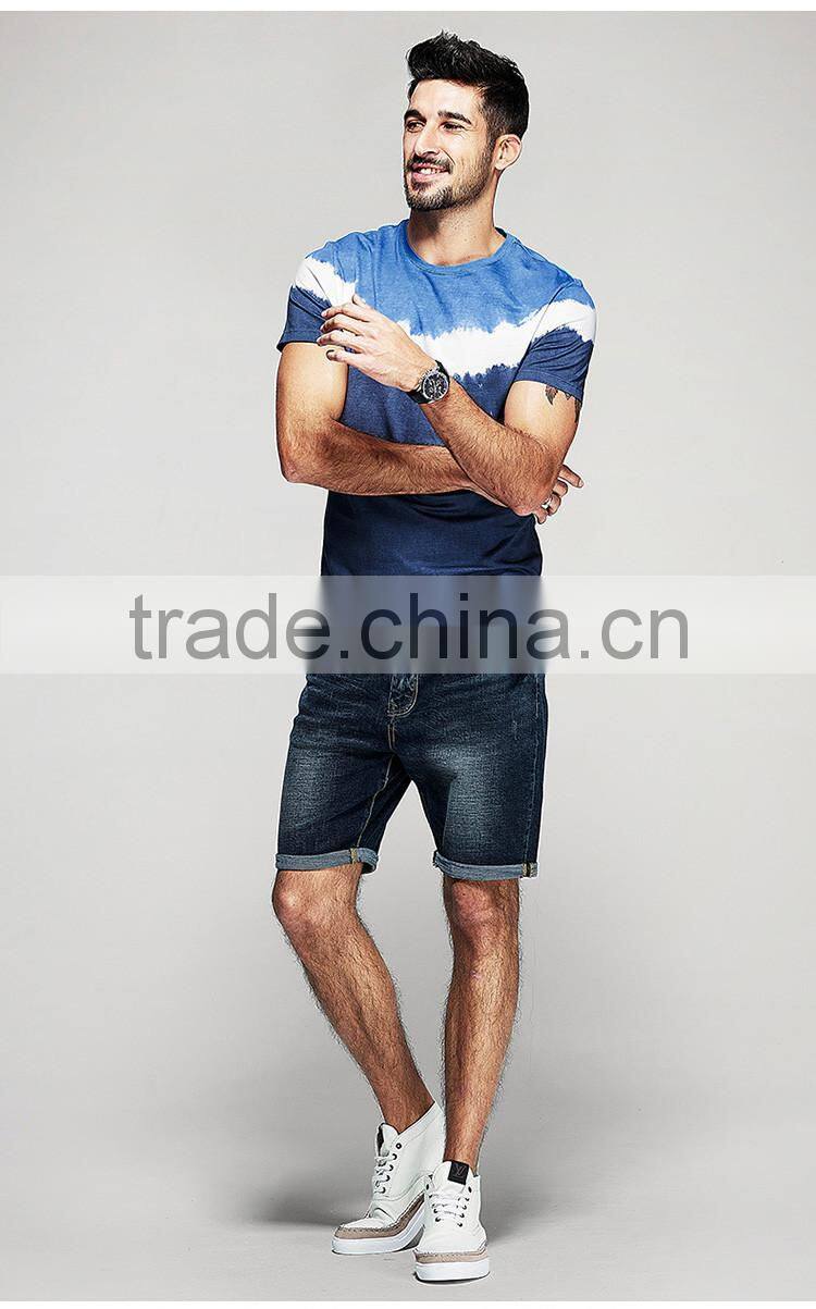 Men's Tie Dye T-shirt, cotton jesery T-shirt, customized logo t-shirt