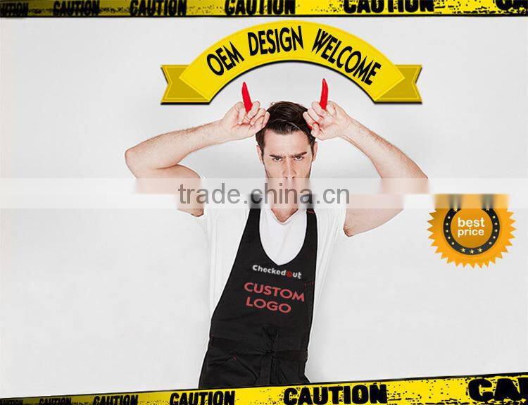 Quality Custom silk screen printing extra large kitchen apron