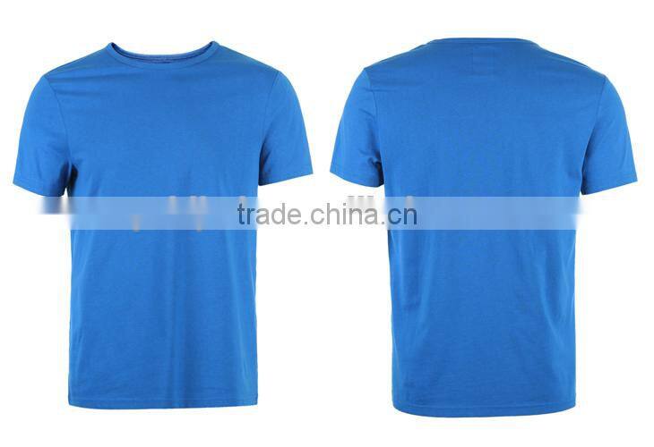 100% cotton plain round neck slim fit tee shirt man t-shirt