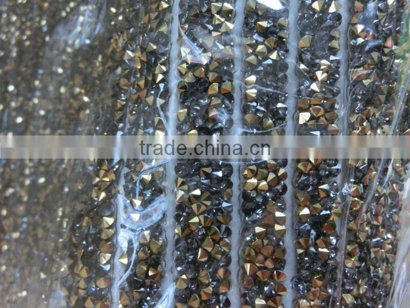 2015 wholesale crystal rhinestone hot-fix mesh