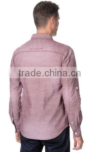 Men's Distressed Button-down Shirt