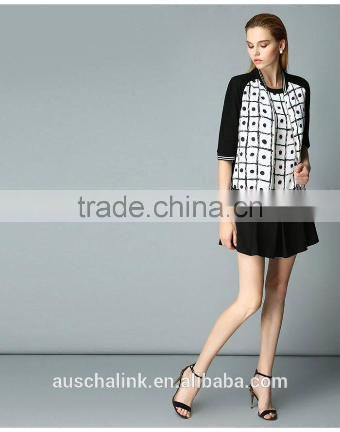 autumn outdoor fashion stylist dot print patched jacket wholesale
