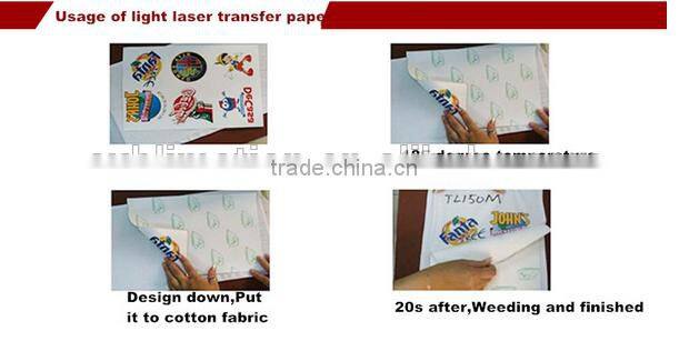 Wholesale a4 light & dark laser heat transfer paper
