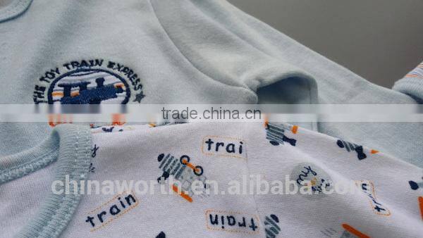 6pcs set organic cotton full printed baby layette