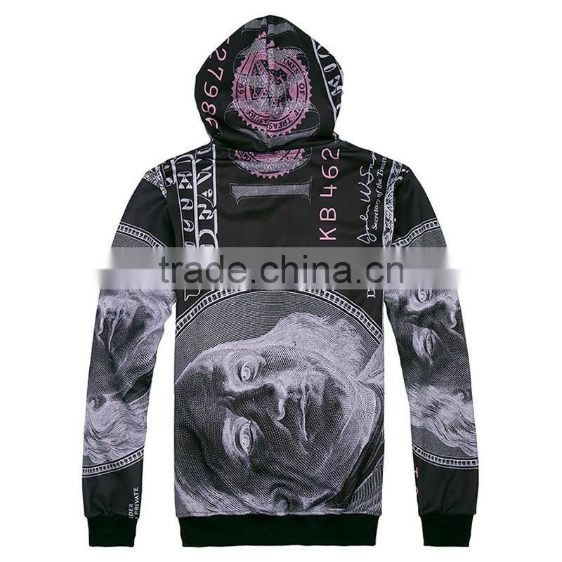New Design 3D Dollar Sublimation Printing Hoodies Sweatshirt Mens Fleece casual Hip Hop Hoodie Tracksuit jogging sport suit