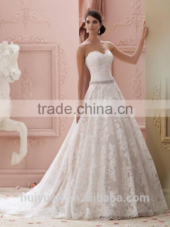 sexy sleeveless lace ball gown wedding dress costume alibaba2016