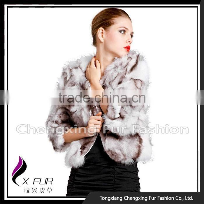 CX-G-A-121E Genuine Fox Fur Fashion Women Winter Jacket