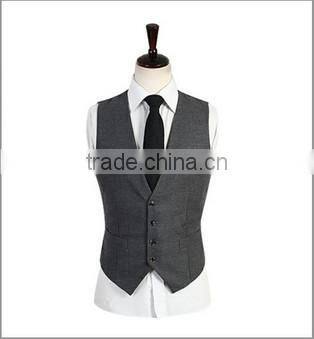 2014 slim fit single-breasted men suit vest