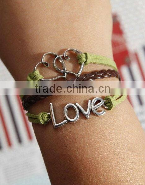 infinity bracelet, love bracelet, wish tree bracelet, leather charm bracelet, best promotional gift