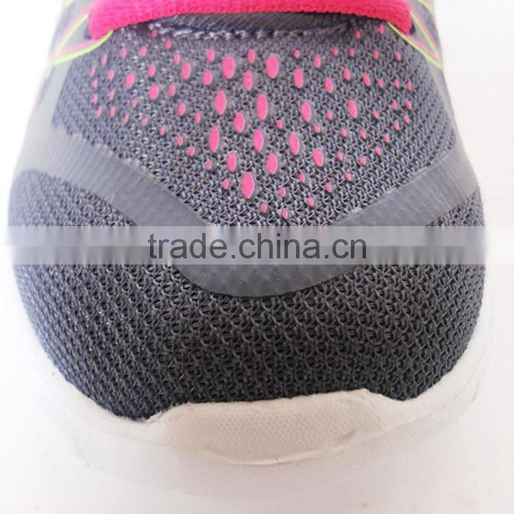 Hot selling grey mesh upper colored woman online shopping shoe