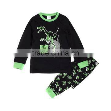 100% cotton long sleeve red boy T-shirts pajamas suit sleepwear