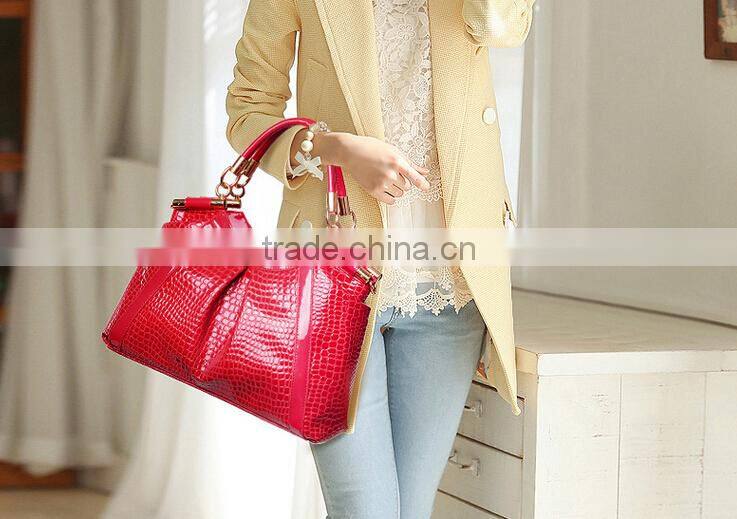 fancy design pu leather Crocodile patterned bags for ladies