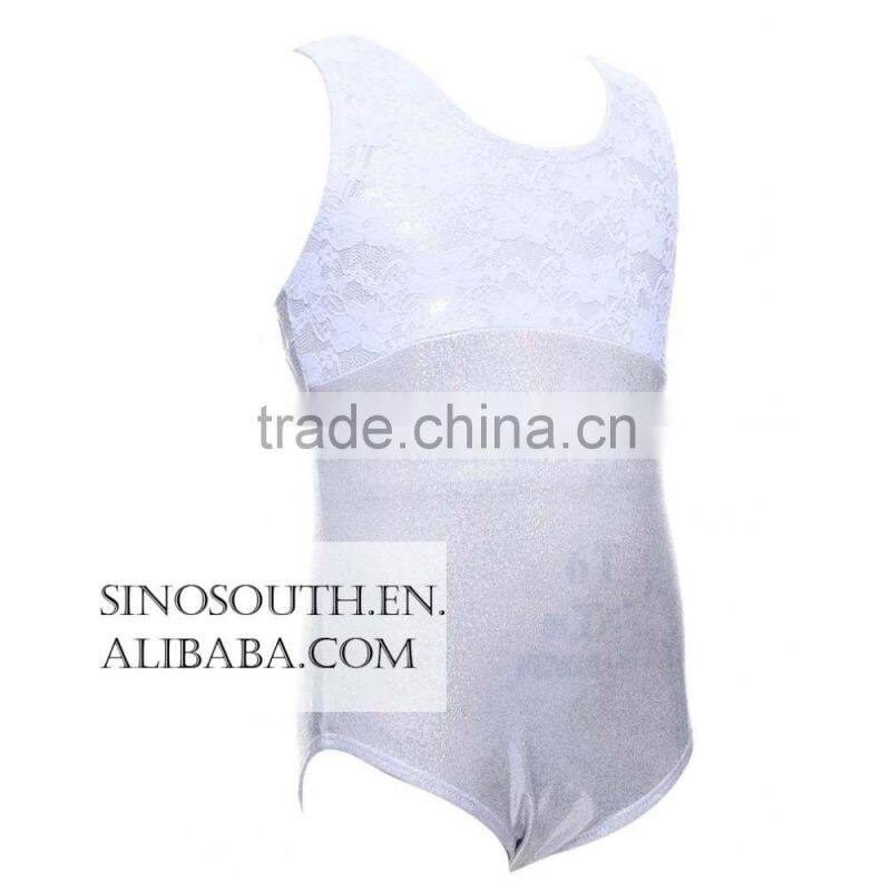 2017 Kids Girl's Sparkle leotard ballet Shiny Lace Leotard