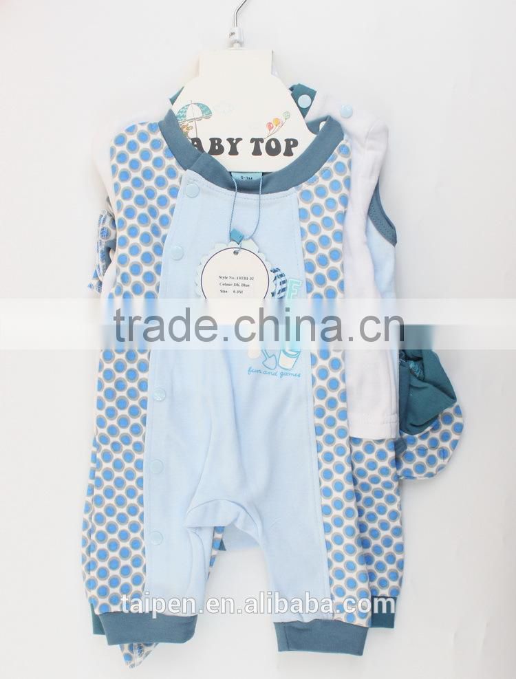 100% Cotton Purple Romper 8Pcs Summer Baby Girls Clothing Sets For Factory Price