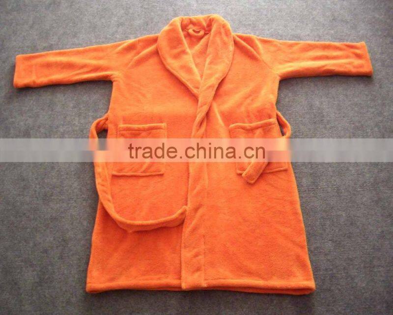 Luxury super soft coral fleece bathrobe
