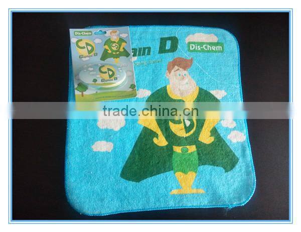 100%Cotton velour reactive printed compressed hand towel
