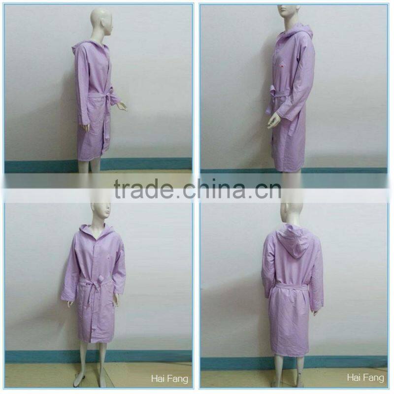 China factory thin robe microfiber adult bathrobe;different colors of hotel bathrobe