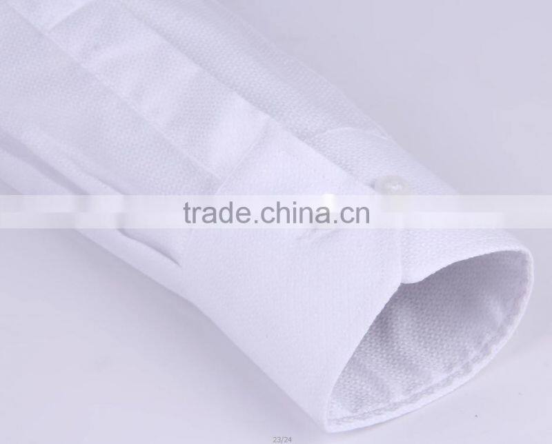 2017 lastest style men office long sleeves shirts solid color