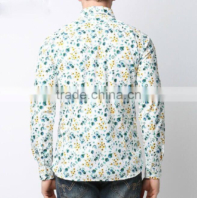 Latest shirts pattern for men fancy flower shirt men