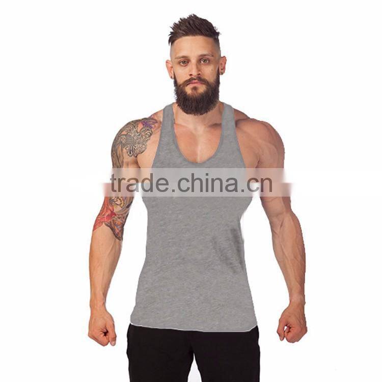 Shandao OEM wholesale fitness training sleeveless 100%cotton custom clothing gym