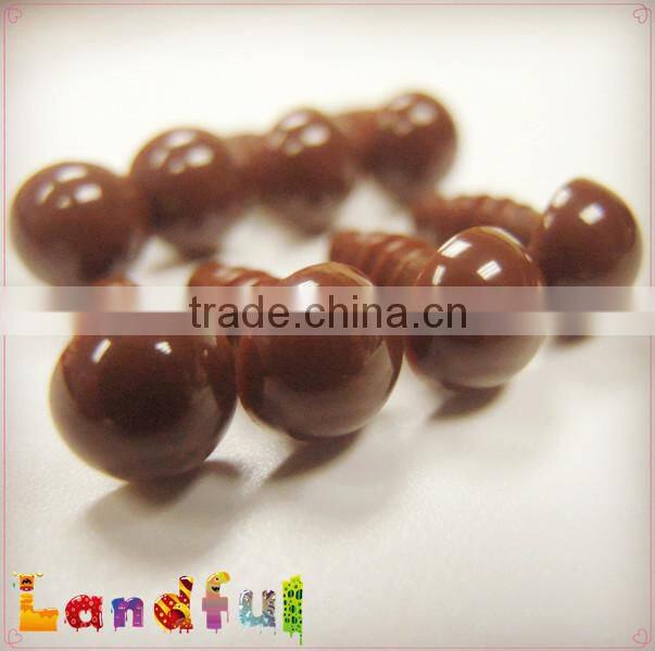 9mm Amigurumi Eyes Handmade Doll Plastic Solid Brown Eyes