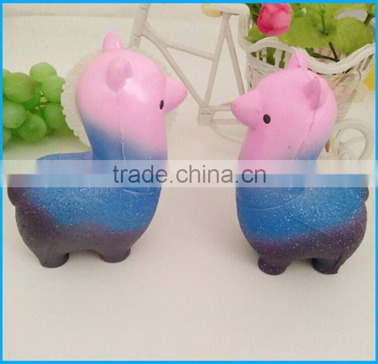 High quality super soft slow rising toys PU squishy alpaca for kids