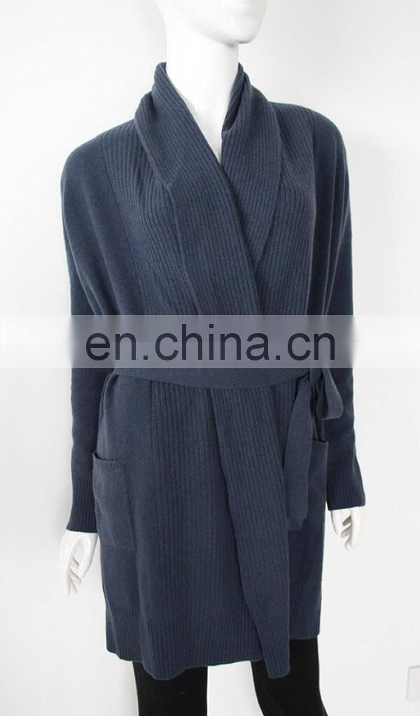 factory manufacturer rib knit v neck pure 100%cashmere sweater