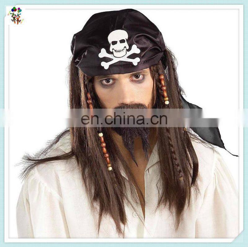 Caribbean Pirate Scarf Beaded Halloween Party Wigs HPC-0028
