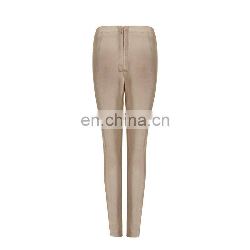 Amigo 2017 new design sexy XXX long tight bangage bodycon rayon pants for taller girls wear