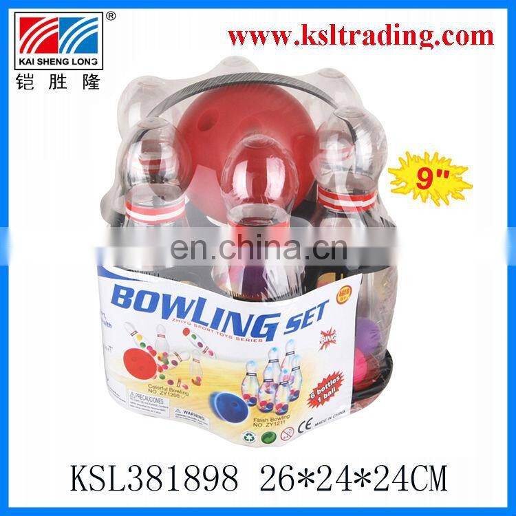 9"colour flashing toys plastic bowling ball