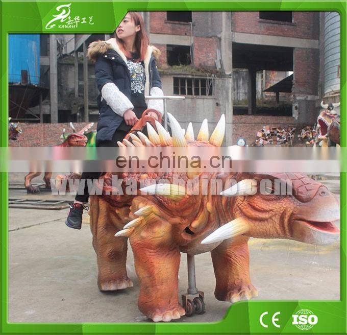 KAWAH Custoimzed Kiddie Car Walking With Dinosaur For Entertainment Park
