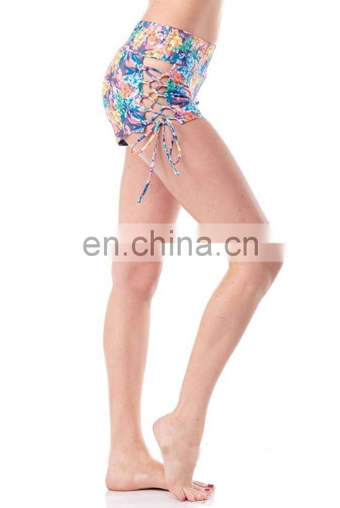 Women's Athletic Compression Shorts Fitness Sports Gym Elastic Yoga Shorts