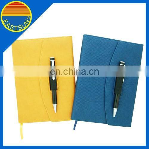 Office A4 hardcover PU notebook with elastic band