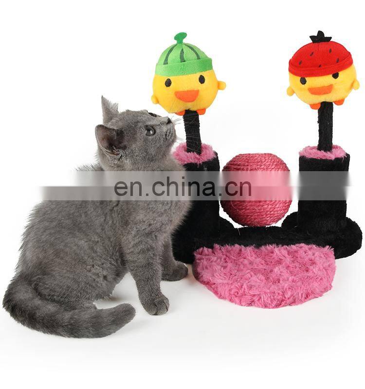 2015 New Style Double Upright Ball Cat Scratching