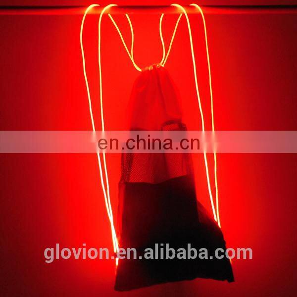 Hot selling led light backpack led safety night bag beautiful colorful bag