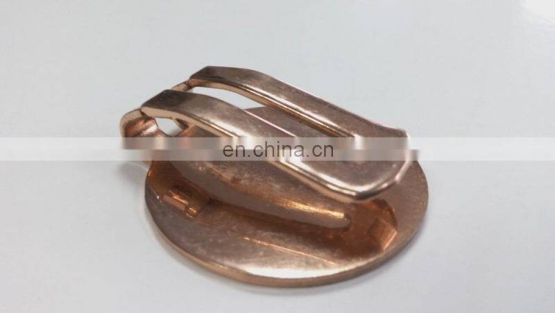 Custom American style hat clip in die cast process and shiny copper plating