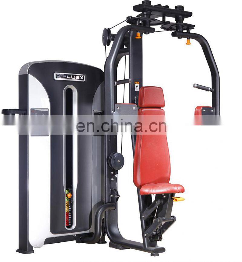 80kg free weight adjustment, pectoral fly commercial straight arm clip chest fitness equipment trainer with elbow pad