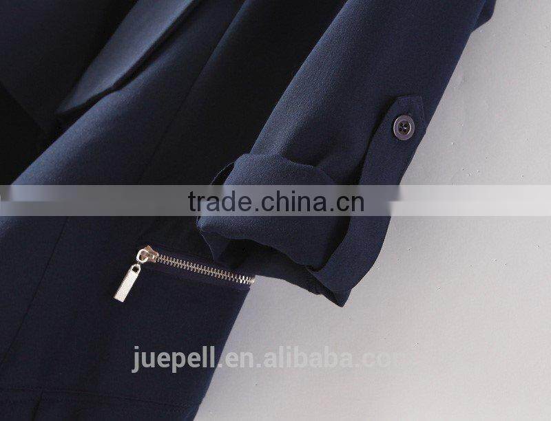 OEM clothing guangzhou factory polo collar women blazer winter jacket