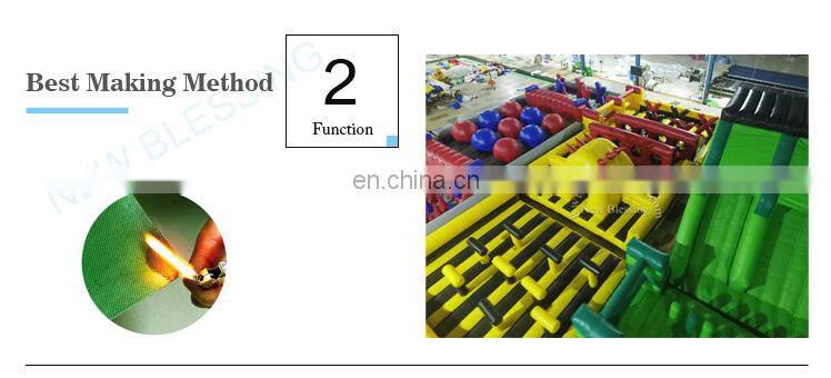 Factory supply ultimate fun 42*15m beast inflatable obstacle course for sale