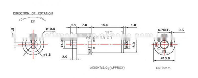 Eccentric 10mm plastic gearbox M20 micro dc planetary gear motor