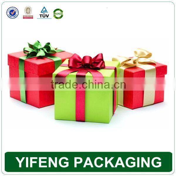 Red Fancy Color Paper Gift Box, Christmas Red Gift Box