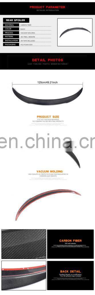 carbon fiber rear trunk spoiler wing for Mercede s Ben z W205 C63 AMG Coupe 2-Door 15-17