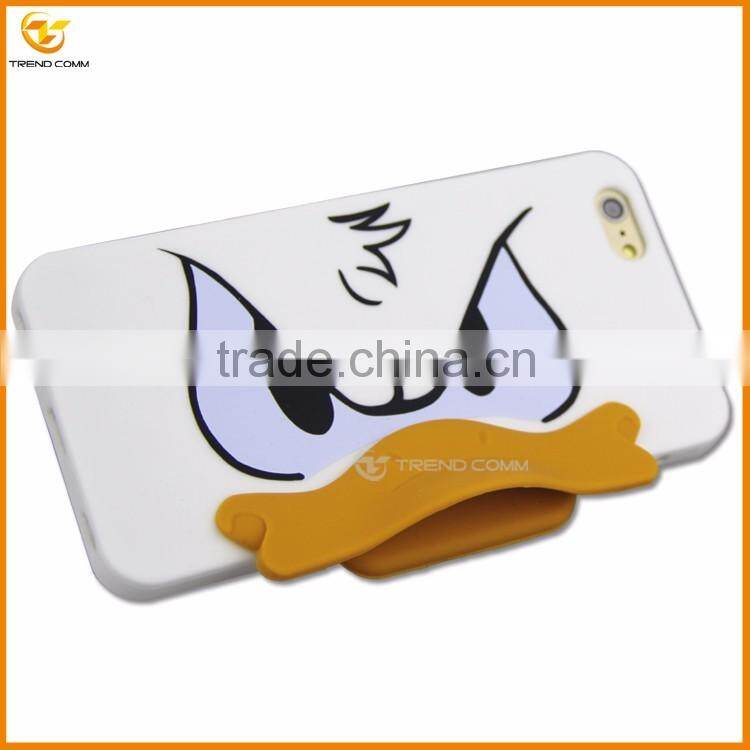 china supplier duck cartoon silicone cover case for iphone 6