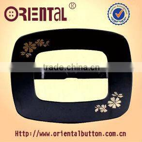 50mm rectangle shape customizable black plastic buckle