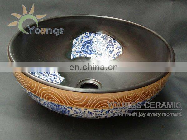 Jingdezhen hand maded ceramic art outdoor garden sinks