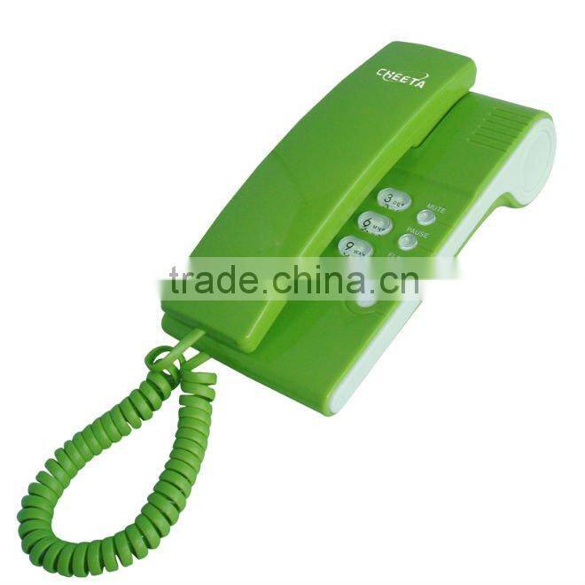 Cheap and popular trimline phone with crystal buttons for hotel/ bathroom phone/ lobby