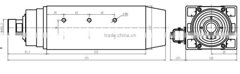 6kw air cooling electrical beautiful spindle