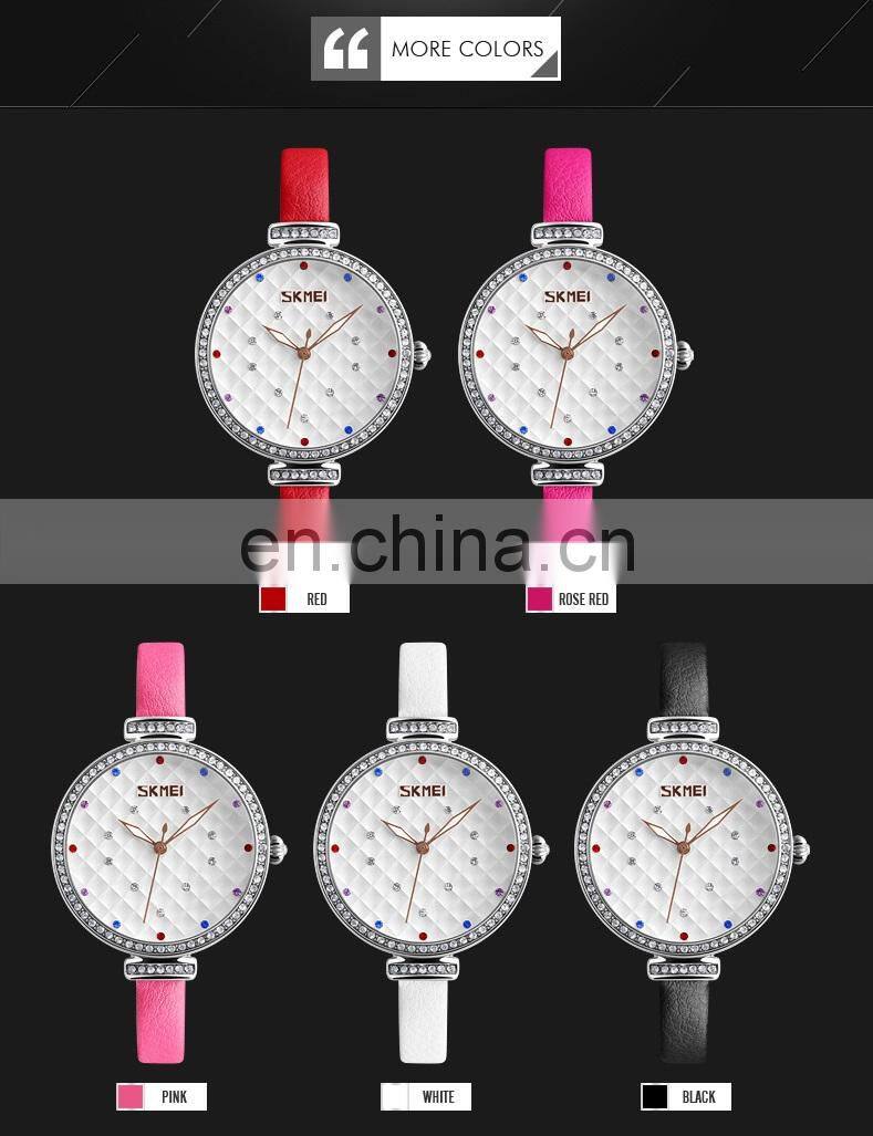 Original quartz watches leather watch band 3atm water resistant stainless steel back