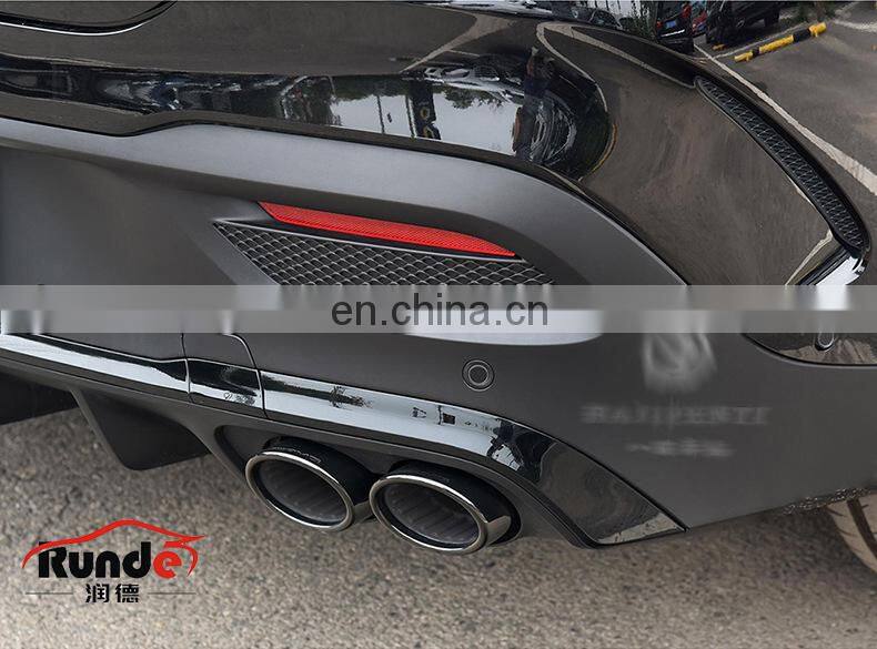 Runde PP Material Body Parts Rear Lip Exhaust For Mercedes-Benz GLE 54 400 Coupe Modified AMG Style rear lip exhaust